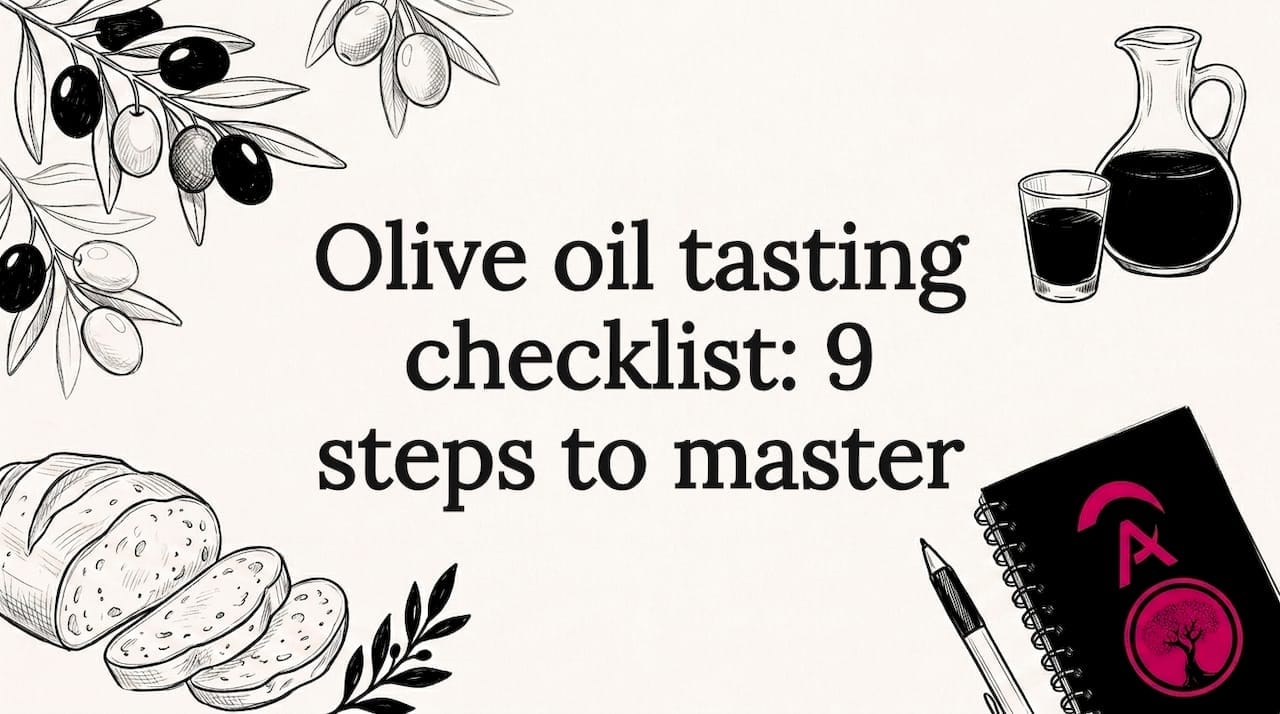 Olive oil tasting checklist: 9 steps to master