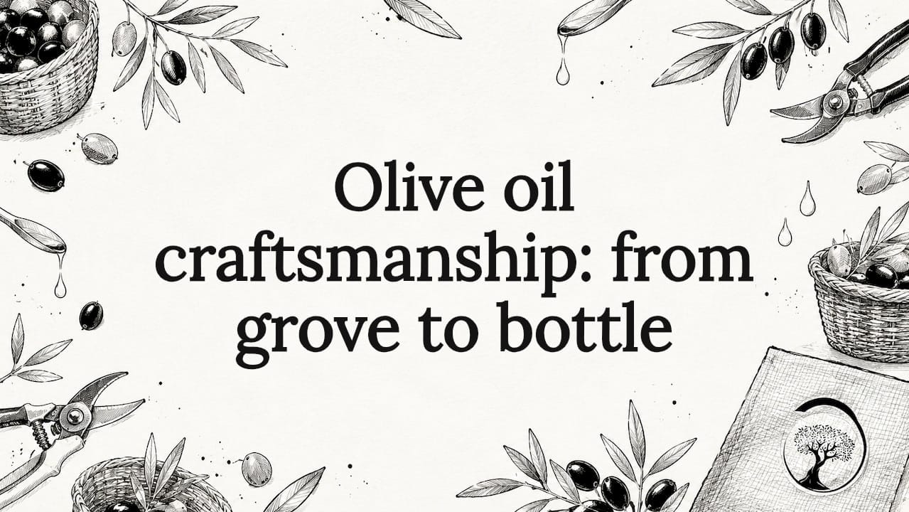 Olive oil craftsmanship: from grove to bottle