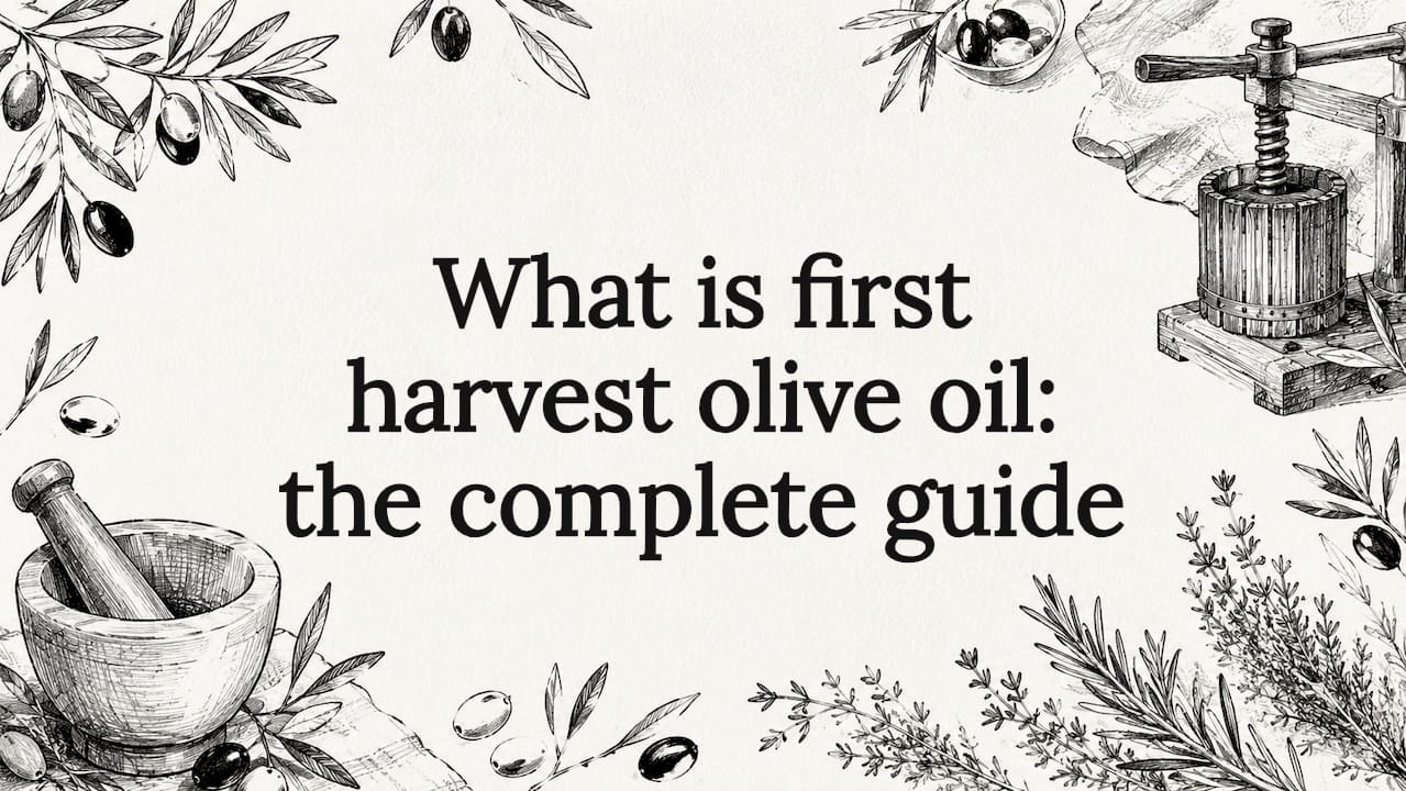 What is first harvest olive oil: the complete guide