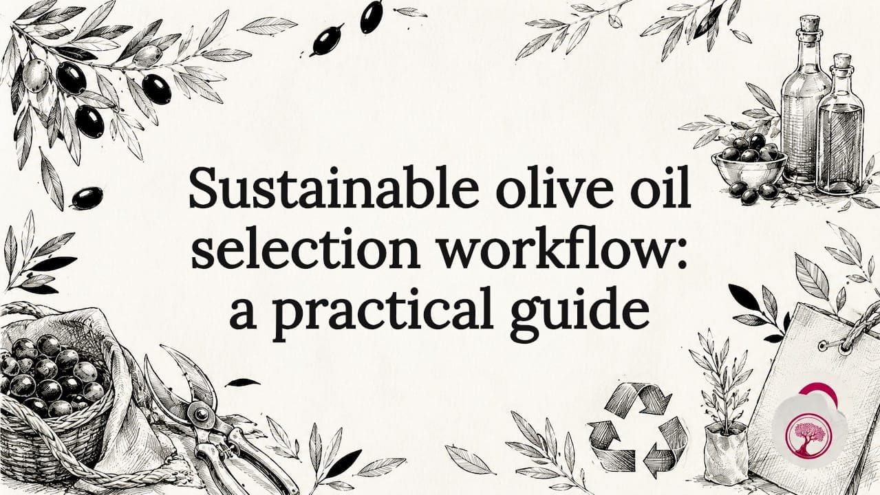 Sustainable olive oil selection workflow: a practical guide